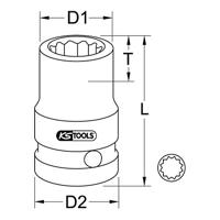 KS Tools 5150935 515.0935 Kracht-dopsleutelinzet - thumbnail