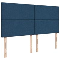 Boxspring met matras stof blauw 180x200 cm - thumbnail
