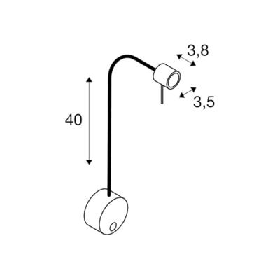 SLV Flexibele leeslampDio Flex zwart - 1002608