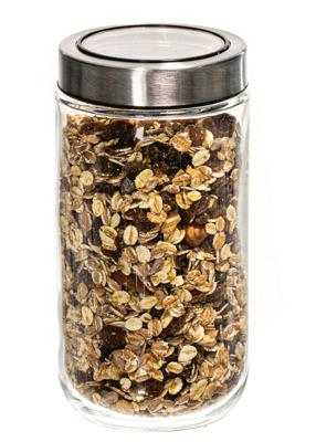 Sareva Voorraadpot - Glas / Kunststof deksel - ø 8 cm / 800 ml