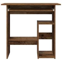 Bureau 80x45x74 cm bewerkt hout oud houtkleurig - thumbnail