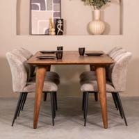 LABEL51 Eetkamertafel Fly - Nature Smooth - Mangohout - 190 cm - thumbnail