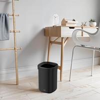 Afvalbak Desq open inworp 20 liter metaal zwart - thumbnail