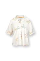 Pip Studio Flora Top Korte Mouw Blossom Chique Wit XL - thumbnail