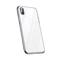 Voor iPhone X/XS SULADA schokbestendig ultradun TPU beschermhoes (paars) - thumbnail