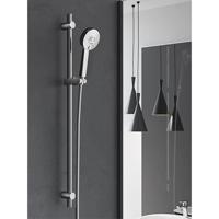 Doucheset Hotbath Gringo Opbouw Rond Glans Chroom Glijstang Handdouche 2 Standen - thumbnail