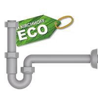 Kirchhoff ECO-SAVE kunststof sifon grijs, 1 1/4" x 32 mm - 98801049 - thumbnail