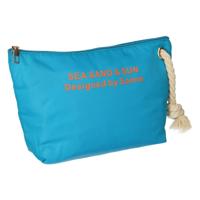 Traveller Toilettas sea, sand & sun blauw/oranje 30cm x 19.5cm - thumbnail
