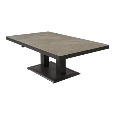 Loungetafel verstelbaar Murcia Negro 140x85cm