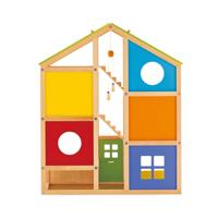 Hape houten 4 seizoenen poppenhuis met meubels - thumbnail