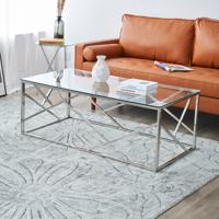 Artistiq Living Salontafel 'Mischa' 120 x 60cm, kleur zilver - thumbnail