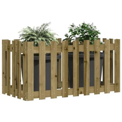 VidaXL Plantenbak verhoogd hekontwerp 100x50x70 cm geïmpregneerd hout VidaXL Plantenbak verhoogd hekontwerp 100x50x70 cm geïmpregneerd hout