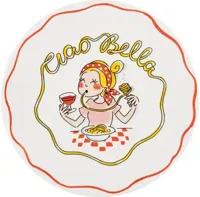 Blond Amsterdam bord aardewerk pasta 22x2.5cm multi - thumbnail