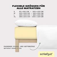 Schlafgut Schlafgut EASY Jersey Elasthan Hoeslaken L - 140x200 - 160x220 164 Yellow Mid - thumbnail