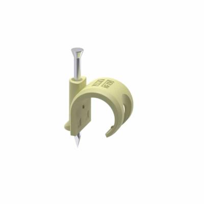 Spijkerclips 16-20mm creme PRO geel voor buis 16 of 19mm Nieuw