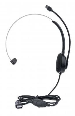Manhattan Mono USB-Headset On-Ear kabelgebunden USB-A-Stecker Lautstärkeregelung schwarz Computer On Ear headset Kabel Mono Zwart Volumeregeling, Microfoon