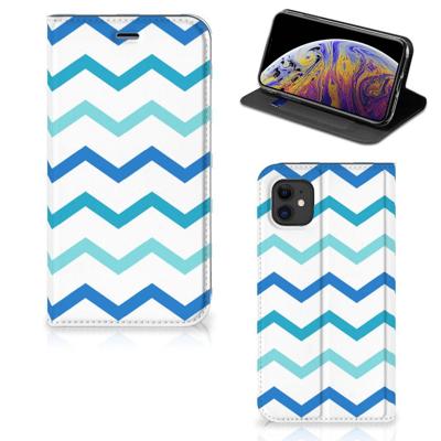 Apple iPhone 11 | Hoesje met Magneet | Zigzag Blauw