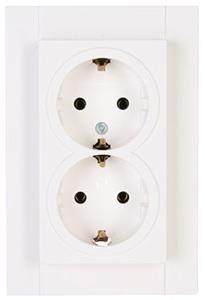 Kopp HK07 WIT inbouw stopcontact RA dubbel