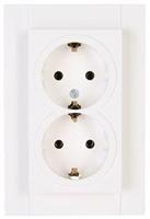 Kopp HK07 WIT inbouw stopcontact RA dubbel - thumbnail