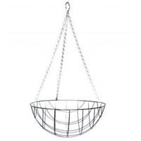 Hanging basket zwart gecoat metaal - L - thumbnail