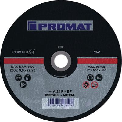 Promat/Tecwerk Doorslijpschijf | D115x1,6mm recht | staal | gat 22,23 mm - 4000840001 Promat/Tecwerk Doorslijpschijf | D115x1,6mm recht | staal | gat 22,23 mm - 4000840001
