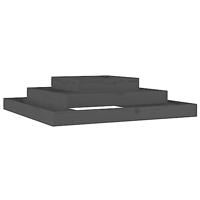 VidaXL Plantenbak 110x110x27 cm massief grenenhout grijs - thumbnail