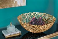 Filigraan design kom ABSTRACT BLAD 45cm goud handgemaakt - 43190 - thumbnail