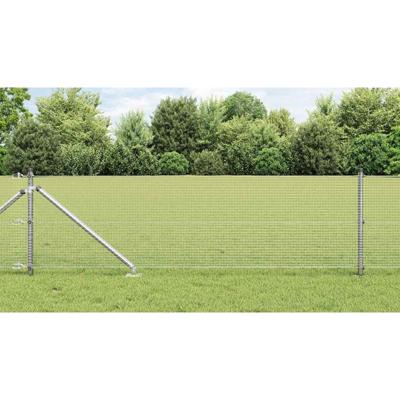 VidaXL Afrasteringspaal zilver 25 x 0,5 m (16 x 16 mm gaas) staal