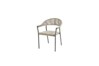 Sienna stacking dining chair terre with cushion - thumbnail