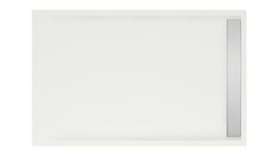MegaBath Douchebak Easy Tray 140X90X5 cm Wit Mat Of Glans - Douchebak Mat Wit