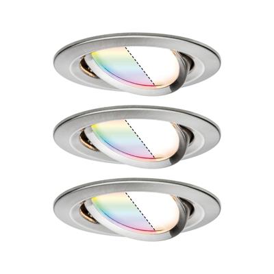 Paulmann 92965 LED-inbouwlamp Set van 3 stuks LED 15.6 W IJzer (geborsteld)