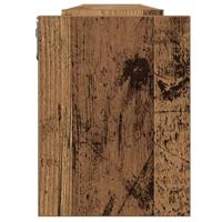 Wandschappen 2 st 100x15x20 cm bewerkt hout oud houtkleurig - thumbnail