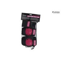 Street Rider skate beschermset 6 delig roze/zwart small - thumbnail