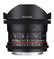 SAMYANG 13012T3.1N 12 mm T3.1 VDSLR ED AS NCS lens voor aansluiting fisheye Nikon zwart - thumbnail