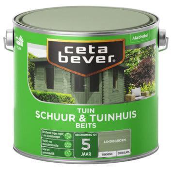 Cetabever Schuur en Tuinhuis Beits Dekkend Zijdeglans - Lindegroen - 2,5 liter