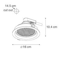 QAZQA Moderne inbouwspot zwart verstelbaar - Coop 111 Honey - thumbnail