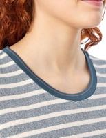 Dames pyjama badstof - Streep - Warme winter pyjama lange mouwen - Ronde hals - Met boordjes - thumbnail