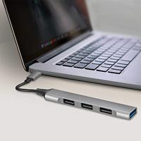 LogiLink UA0392 USB-C (USB 3.2 Gen 2) multiport hub Met USB-C stekker Aluminium-grijs - thumbnail
