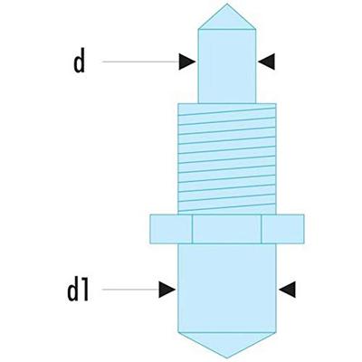 Facom 117.e sets van 2 reservehaakstiften - 117.E4