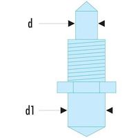 Facom 117.e sets van 2 reservehaakstiften - 117.E4 - thumbnail