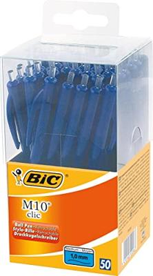 Balpen bic m10 tubo 50 m blauw