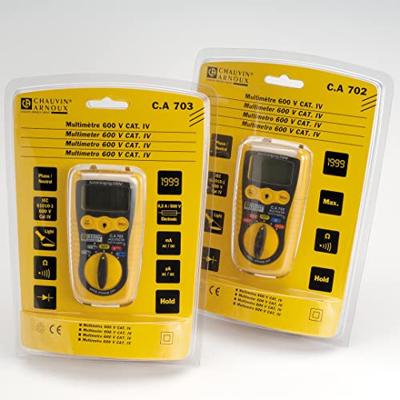 Chauvin Arnoux C.A 703 Multimeter Digitaal CAT IV 600 V, CAT III 1000 V