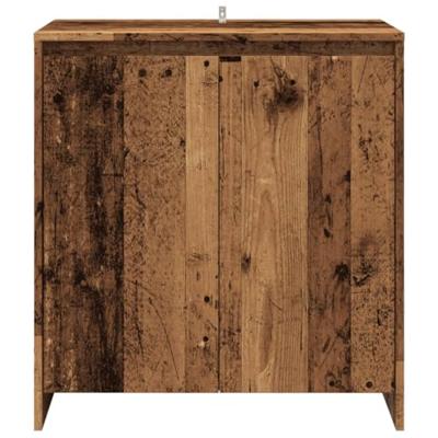 Dressoir 70x41x75 cm bewerkt hout oud houtkleurig