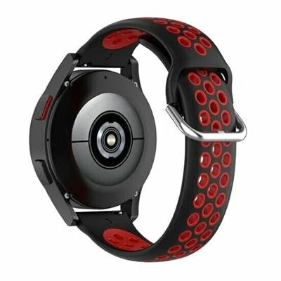 Garmin Forerunner 970 / 570 (47mm) / 255 - Siliconen sportbandje met gesp - Zwart + rood