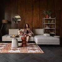 Dutchbone Loungebank 'Shelly' Gemêleerd, Rechts, kleur Off White - thumbnail