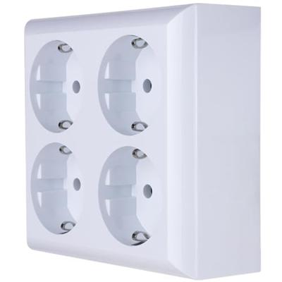 REV 0510172555 Wandcontactdoos Compleet 4-voudig Wit 1 stuk(s)