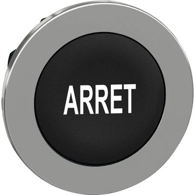 Schneider Electric ZB4FA233 ZB4FA233 Plat, Terugstelbaar (Ø) 30.5 mm Arręt Chroom, Zwart 1 stuk(s)