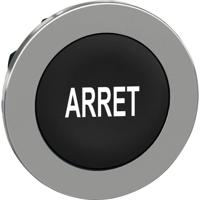 Schneider Electric ZB4FA233 ZB4FA233 Plat, Terugstelbaar (Ø) 30.5 mm Arręt Chroom, Zwart 1 stuk(s) - thumbnail