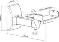 My Wall HB7L Luidspreker-wandbeugel Kantelbaar, Zwenkbaar Afstand tot de muur (max.): 286 mm Zwart 2 stuk(s) - thumbnail