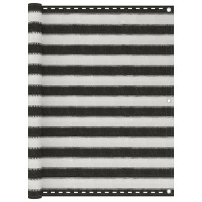 Balkonscherm 120x500 cm HDPE antraciet en wit